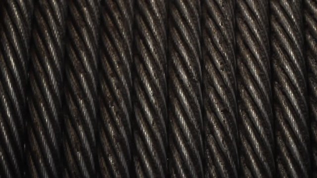 Steel cable wound on reel