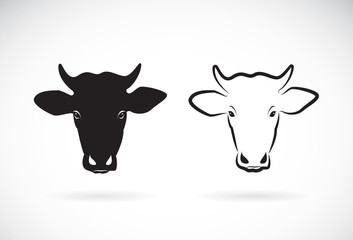 Vector of cow head design on white background. Farm Animal.