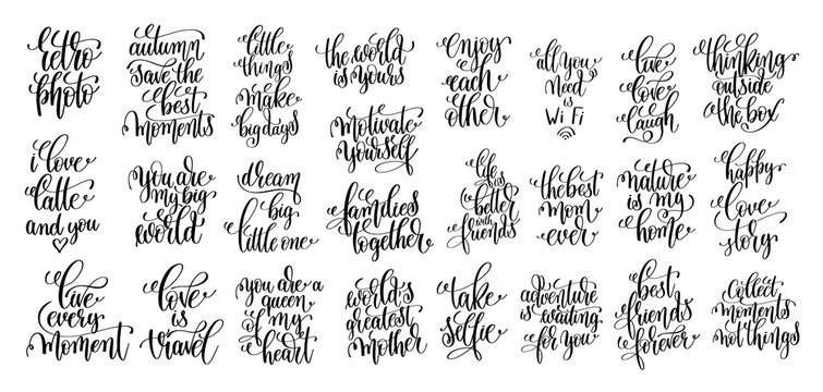 set of 25 hand lettering motivational and inspirational quotes p