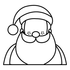 santa claus avatar character vector illustration design