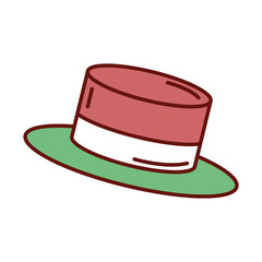 snowman hat isolated icon vector illustration design