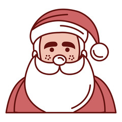 santa claus avatar character vector illustration design