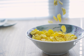 Cornflakes in a bowl