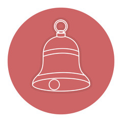 christmas bell decorative icon vector illustration design