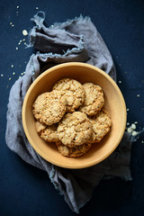 Oat cookies freshly baked