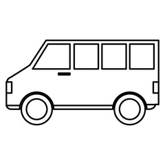 van vehicle isolated icon vector illustration design
