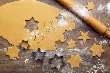 Ginger dough for gingerbread