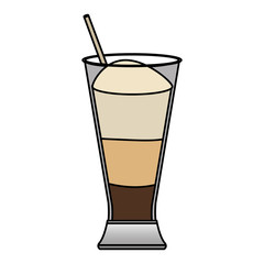 coffee shake with straw vector illustration design