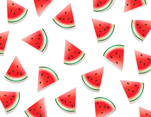 Watermelon. Watermelon fresh slices on white background
