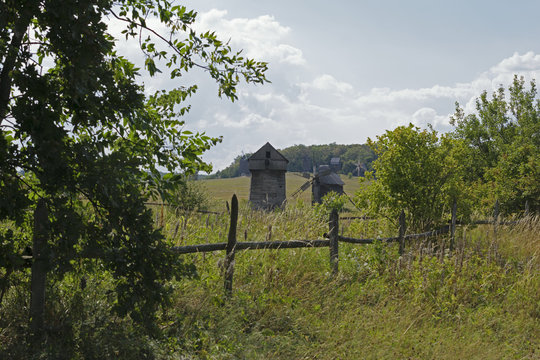 Landscape with old mills