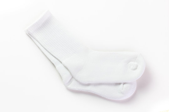 pair of socks isolated white background