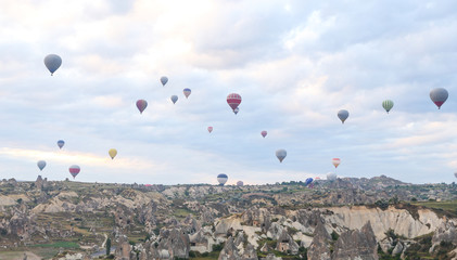 Hot Air Balloons in Cappadocia Valleys
