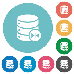 Select database table column flat round icons