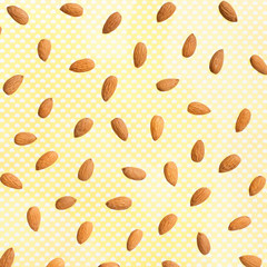 Composition of nuts pattern - almonds