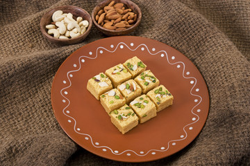 Soan Papdi with Dry Fruit, Indian Sweets