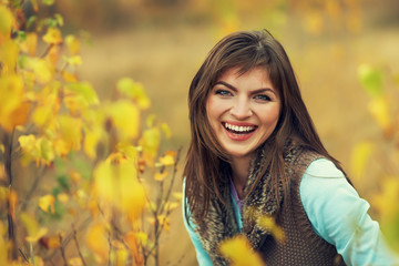outdoor portrait of a beautiful woman