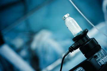 Medicine bottle on the ward equipment