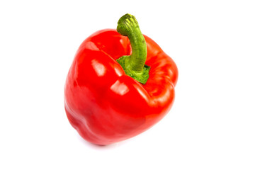 red pepper over white background