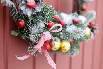 Decorative Wreath. Christmas front door