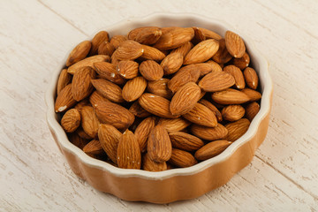 Almond in the bowl