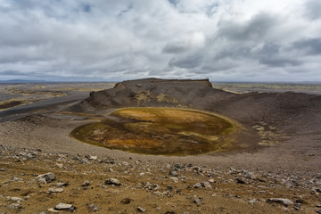 Hrossaborg crater in Iceland