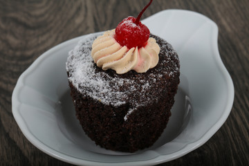 Cupcake with cherry