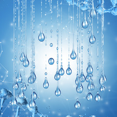 Naklejka na ściany i meble 3D detailed illustration of a drop of water.