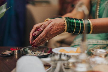 Indian Hindu Wedding Henna Detail