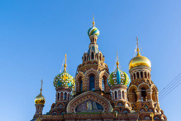 Fototapeta na wymiar Temple of the Savior on Blood - close-up view, St. Petersburg, Russia