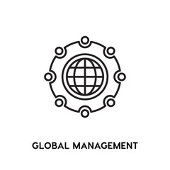 Global Management Vector Icon