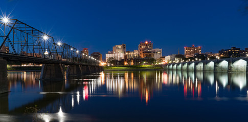 Harrisburg, Pennsylvania Night Skyline