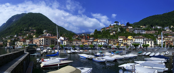 PORTO DI ARGEGNO BORGO MEDIEVALE SUL LAGO DI COMO LOMBARDIA ITALIA ITALY