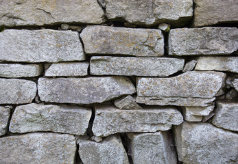 Stone masonry with rich and various texture