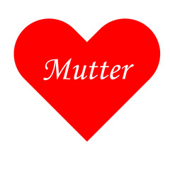 Rotes Herz - Mutter