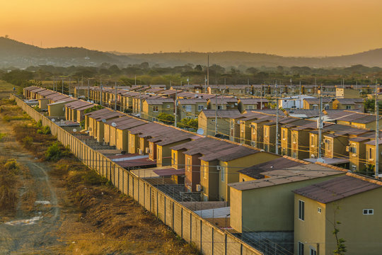 Sunset Scene Condominium houses at Guayaquil, Ecuador