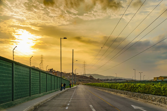 Sunset Scene at Guayaquil Outskirt, Ecuador