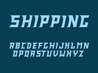 Vector font and alphabet.