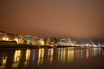 Fototapeta na wymiar City Centre of Dublin, Ireland with river Liffey