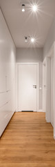 Fototapeta premium Vertical panorama of home corridor