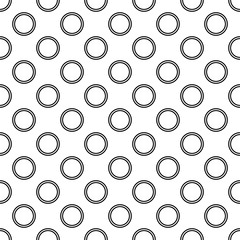 Seamless monochrome circle pattern - vector background design