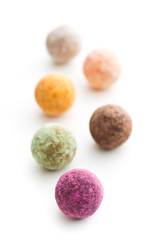 Fototapeta na wymiar Sweet truffle balls.