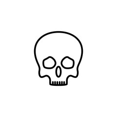 skull icon on white background