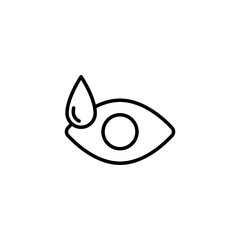 eye drop icon on white background