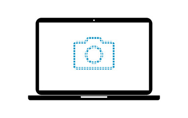 Pixel Icon Laptop - Kamera