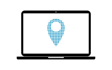 Pixel Icon Laptop - Route