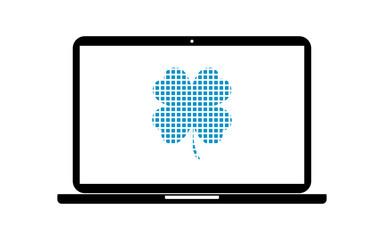 Pixel Icon Laptop - Kleeblatt
