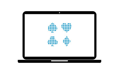 Pixel Icon Laptop - Kartenspiel