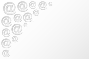 3d email address symbol. Vector.