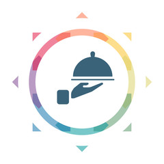 buntes Symbol - Kellner