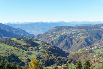 Naklejka premium Aerial view on Bolzano valley